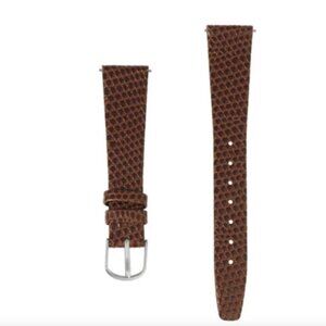 HEAVEN MAYHEM Icon Watch Strap in Brown Pebbled Leather